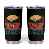 Funny Eagle Football Fan Tumbler Cup Retro Vintage Style - Wonder Print Shop
