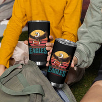 Funny Eagle Football Fan Tumbler Cup Retro Vintage Style - Wonder Print Shop