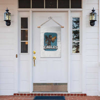 Funny Eagle With Cheesesteak Garden Flag Football Glitter Print - Wonder Print Shop