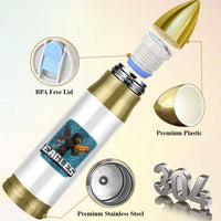 Funny Eagle With Cheesesteak Bullet Tumbler Football Glitter Print - Wonder Print Shop