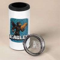 Funny Eagle With Cheesesteak 4 in 1 Can Cooler Tumbler Football Glitter Print - Wonder Print Shop