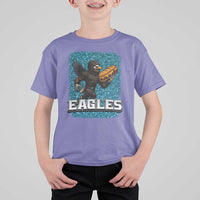 Funny Eagle With Cheesesteak T Shirt For Kid Football Glitter Print - Wonder Print Shop