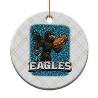 Funny Eagle With Cheesesteak Ceramic Ornament Football Glitter Print - Wonder Print Shop