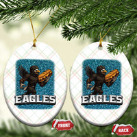 Funny Eagle With Cheesesteak Ceramic Ornament Football Glitter Print - Wonder Print Shop