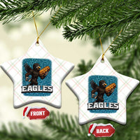 Funny Eagle With Cheesesteak Ceramic Ornament Football Glitter Print - Wonder Print Shop
