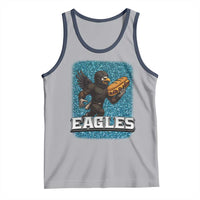 Funny Eagle With Cheesesteak Tank Top Football Glitter Print - Wonder Print Shop