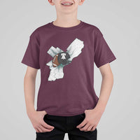 Philadelphia Liberty Bell Football Helmet Lightning Gift T Shirt For Kid - Wonder Print Shop