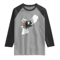 Philadelphia Liberty Bell Football Helmet Lightning Gift Raglan Shirt - Wonder Print Shop