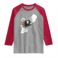Philadelphia Liberty Bell Football Helmet Lightning Gift Raglan Shirt - Wonder Print Shop