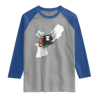 Philadelphia Liberty Bell Football Helmet Lightning Gift Raglan Shirt - Wonder Print Shop