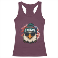 Patriotic Eagle Football Racerback Tank Top American Flag Pride Gift - Wonder Print Shop