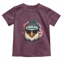 Patriotic Eagle Football Toddler T Shirt American Flag Pride Gift - Wonder Print Shop