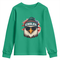 Patriotic Eagle Football Youth Sweatshirt American Flag Pride Gift - Wonder Print Shop