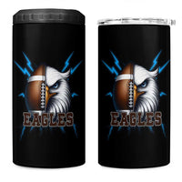 Eagle Football Power 4 in 1 Can Cooler Tumbler Game Day Sports Fan Gift - Wonder Print Shop
