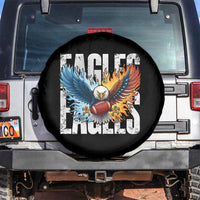 Eagles Football Spare Tire Cover Patriotic Eagle American Flag Gift - Wonder Print Shop