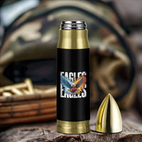 Eagles Football Bullet Tumbler Patriotic Eagle American Flag Gift - Wonder Print Shop