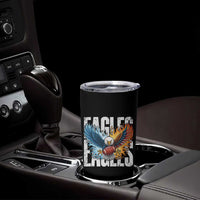 Eagles Football Tumbler Cup Patriotic Eagle American Flag Gift - Wonder Print Shop