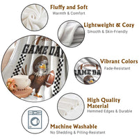 Eagle Football Throw Blanket Game Day Humor Gift - Wonder Print Shop