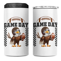 Eagle Football 4 in 1 Can Cooler Tumbler Game Day Humor Gift - Wonder Print Shop
