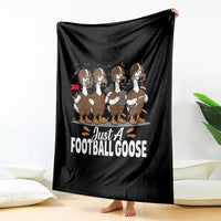 Just A Football Goose Throw Blanket Animal Sports Fan Gift - Wonder Print Shop