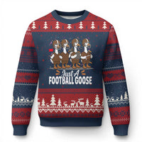 Just A Football Goose Ugly Christmas Sweater Animal Sports Fan Gift - Wonder Print Shop