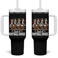 Just A Football Goose Tumbler With Handle Animal Sports Fan Gift - Wonder Print Shop