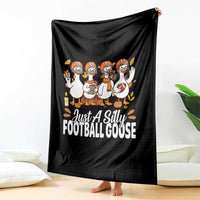 Just A Silly Football Throw Blanket Animal Sports Fan Gift - Wonder Print Shop