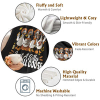 Just A Silly Football Throw Blanket Animal Sports Fan Gift - Wonder Print Shop