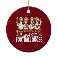 Just A Silly Football Ceramic Ornament Animal Sports Fan Gift - Wonder Print Shop
