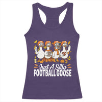 Just A Silly Football Racerback Tank Top Animal Sports Fan Gift - Wonder Print Shop