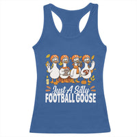 Just A Silly Football Racerback Tank Top Animal Sports Fan Gift - Wonder Print Shop