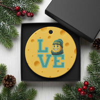 Green Bay Cheesehead Ceramic Ornament Football Fan Supporter Gift Idea - Wonder Print Shop