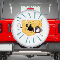 Funny Cheese Head Football Player Sports Gift Idea Spare Tire Cover - Wonder Print Shop