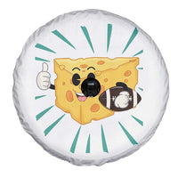 Funny Cheese Head Football Player Sports Gift Idea Spare Tire Cover - Wonder Print Shop