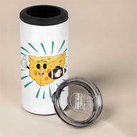 Funny Cheese Head Football Player Sports Gift Idea 4 in 1 Can Cooler Tumbler - Wonder Print Shop