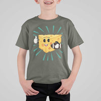 Funny Cheese Head Football Player Sports Gift Idea T Shirt For Kid - Wonder Print Shop