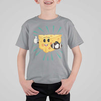 Funny Cheese Head Football Player Sports Gift Idea T Shirt For Kid - Wonder Print Shop