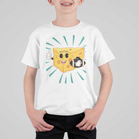 Funny Cheese Head Football Player Sports Gift Idea T Shirt For Kid - Wonder Print Shop