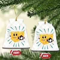 Funny Cheese Head Football Player Sports Gift Idea Ceramic Ornament - Wonder Print Shop