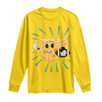 Funny Cheese Head Football Player Sports Gift Idea Long Sleeve Shirt - Wonder Print Shop