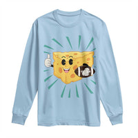 Funny Cheese Head Football Player Sports Gift Idea Long Sleeve Shirt - Wonder Print Shop