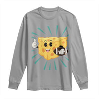 Funny Cheese Head Football Player Sports Gift Idea Long Sleeve Shirt - Wonder Print Shop
