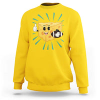 Funny Cheese Head Football Player Sports Gift Idea Sweatshirt - Wonder Print Shop