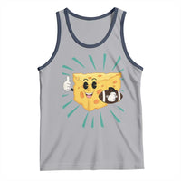 Funny Cheese Head Football Player Sports Gift Idea Tank Top - Wonder Print Shop