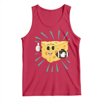 Funny Cheese Head Football Player Sports Gift Idea Tank Top - Wonder Print Shop