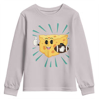 Funny Cheese Head Football Player Sports Gift Idea Youth Sweatshirt - Wonder Print Shop