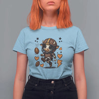 Football Lover T Shirt For Women Cute Dairy Cow Playing Football - Wonder Print Shop