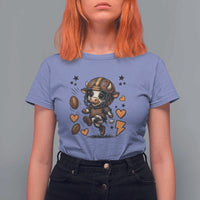 Football Lover T Shirt For Women Cute Dairy Cow Playing Football - Wonder Print Shop