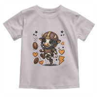 Football Lover Toddler T Shirt Cute Dairy Cow Playing Football - Wonder Print Shop
