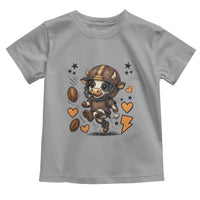 Football Lover Toddler T Shirt Cute Dairy Cow Playing Football - Wonder Print Shop